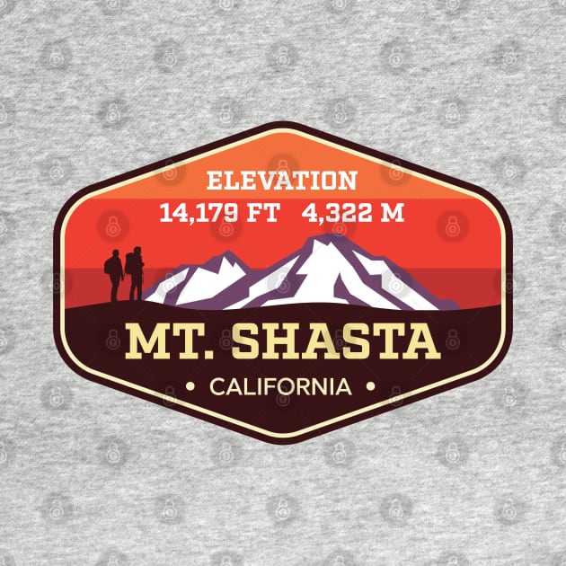 Mt Shasta California - Cascades 14ers Mountain Climbing Badge by TGKelly